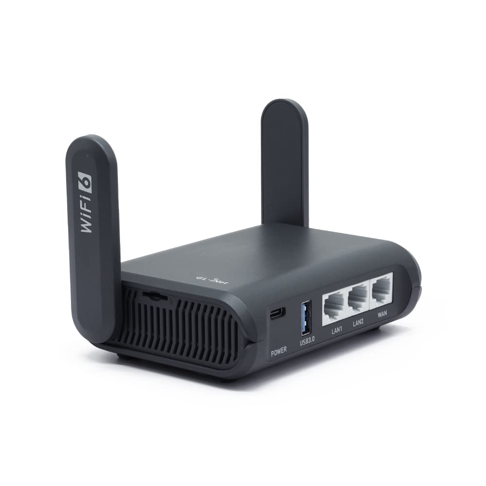 GL.iNet AXT1800 (Slate AX) – Mobiler Wi-Fi 6 Reise-Router mit VPN & Gigabit-Ports