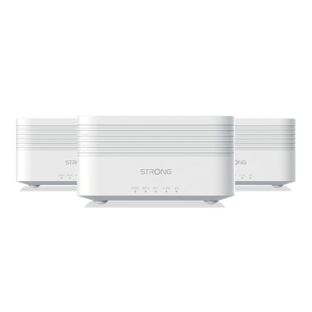 STRONG Atria Mesh AX3000 WiFi 6 Add-On Kit (3er-Packung) – Dual-Band Abdeckung, Gigabit-Ports, Weiß