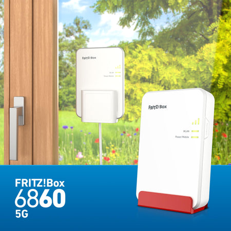 FRITZ! Box 6860 5G Router – WiFi 6 bis zu 3000 MBit/s, PoE+, DECT-Basis