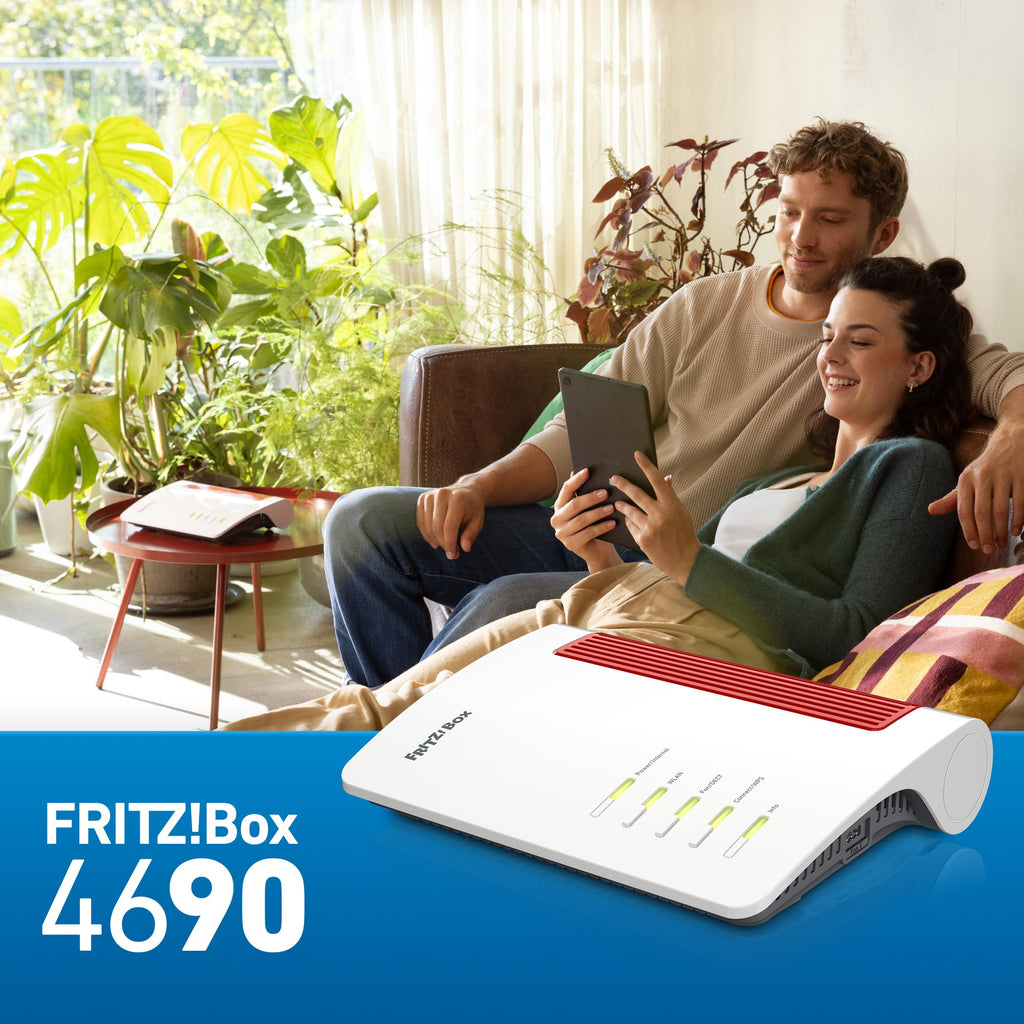 FRITZ! Box 4690 – Wi-Fi 7 Mesh Router für DSL, Kabel & Glasfaser mit Multi-Gig-Ports