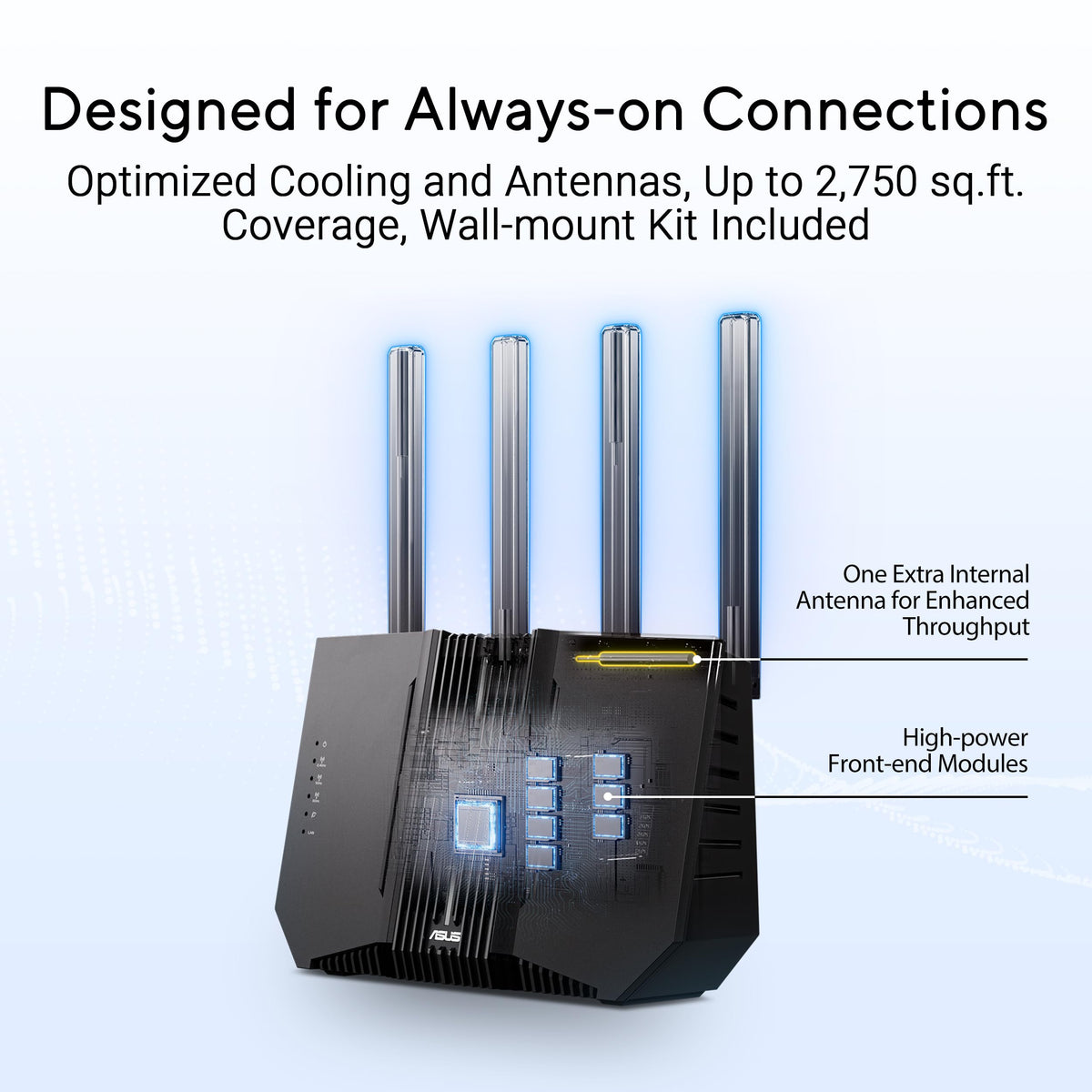ASUS RT-BE92U BE9700 Tri-Band WiFi 7 Router – AiMesh, VPN & erweiterte Sicherheit